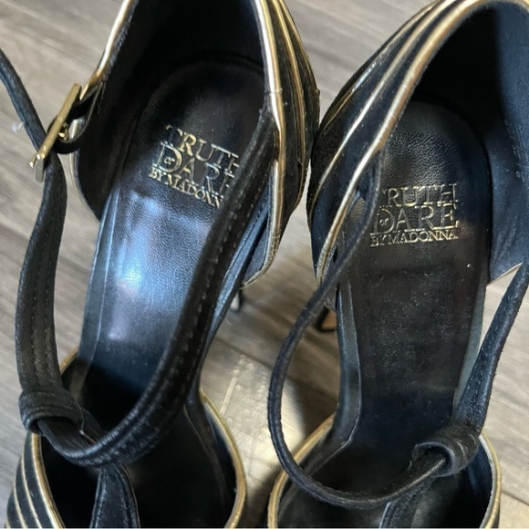 TRUTH OR DARE BY MADONNA WOMEN'S BLACK SUEDE STILETTO PUMP HEELS SIZE 8.5 - Picture 11 of 15